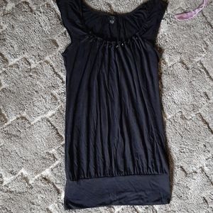 Vanity Black bead blouse